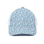 Cute Sheep Pattern Print White Mesh Trucker Cap