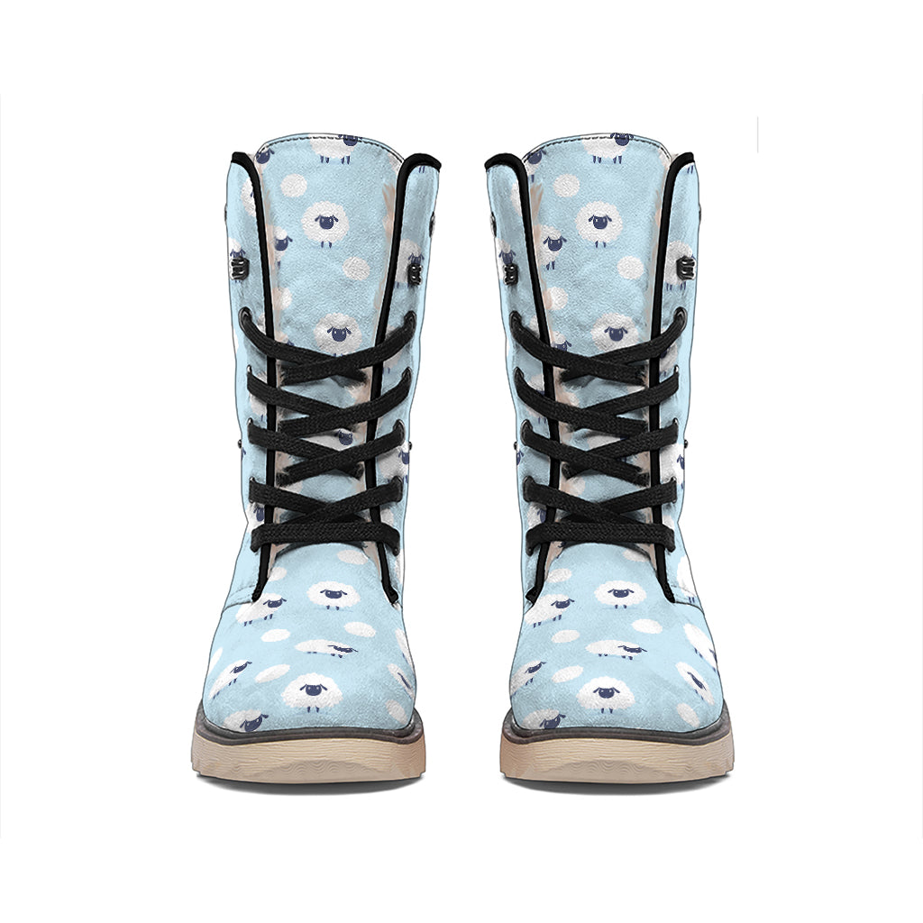 Cute Sheep Pattern Print Winter Boots