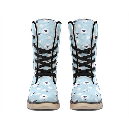 Cute Sheep Pattern Print Winter Boots