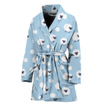 Cute Sheep Pattern Print Women's Bathrobe