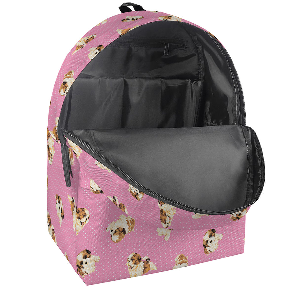 Cute Shih Tzu Pattern Print Backpack