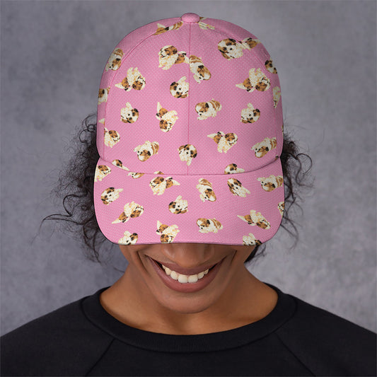 Cute Shih Tzu Pattern Print Baseball Cap