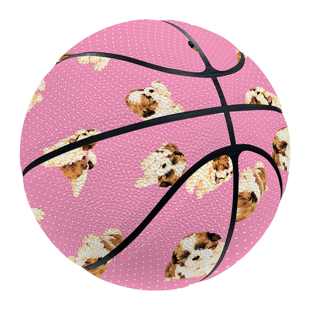 Cute Shih Tzu Pattern Print Basketball