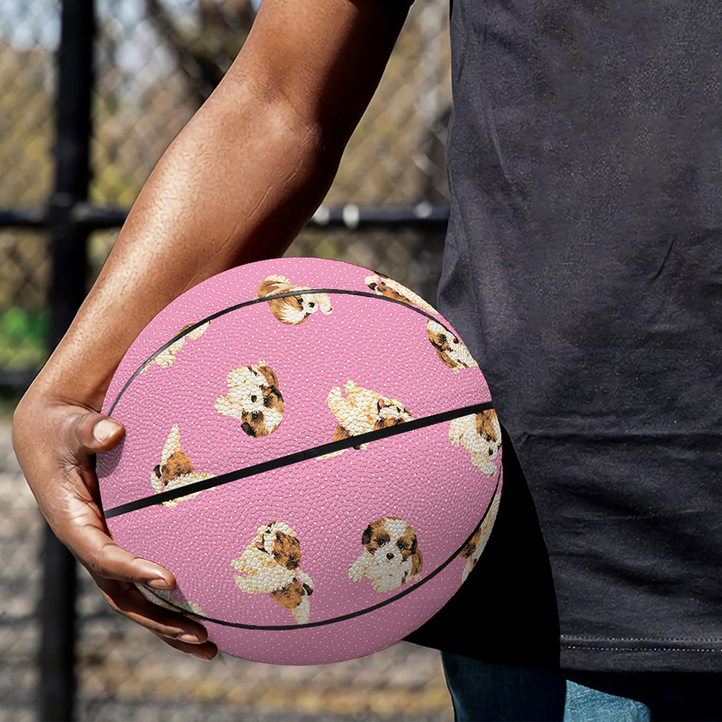 Cute Shih Tzu Pattern Print Basketball