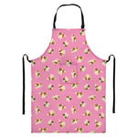Cute Shih Tzu Pattern Print Bib Apron With Pocket