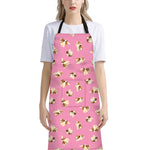 Cute Shih Tzu Pattern Print Bib Apron With Pocket