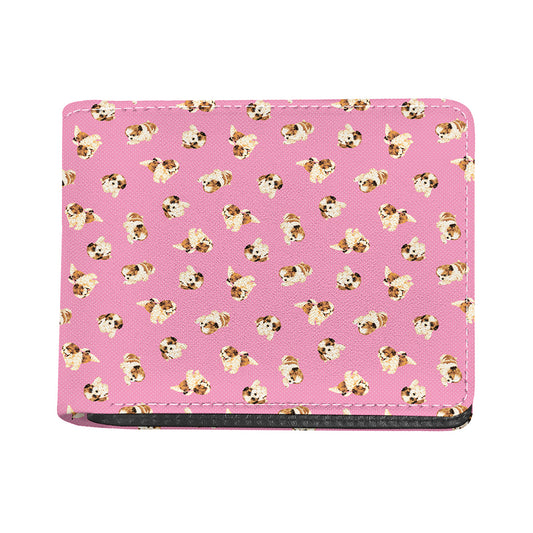 Cute Shih Tzu Pattern Print Bifold Wallet