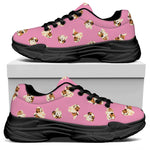 Cute Shih Tzu Pattern Print Black Chunky Shoes