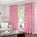 Cute Shih Tzu Pattern Print Dimout Grommet Curtains