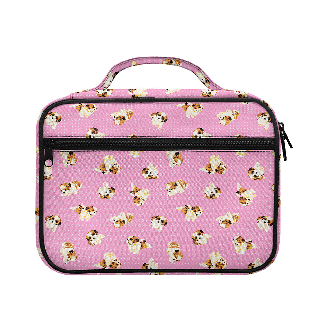 Cute Shih Tzu Pattern Print Briefcase Bible Bag