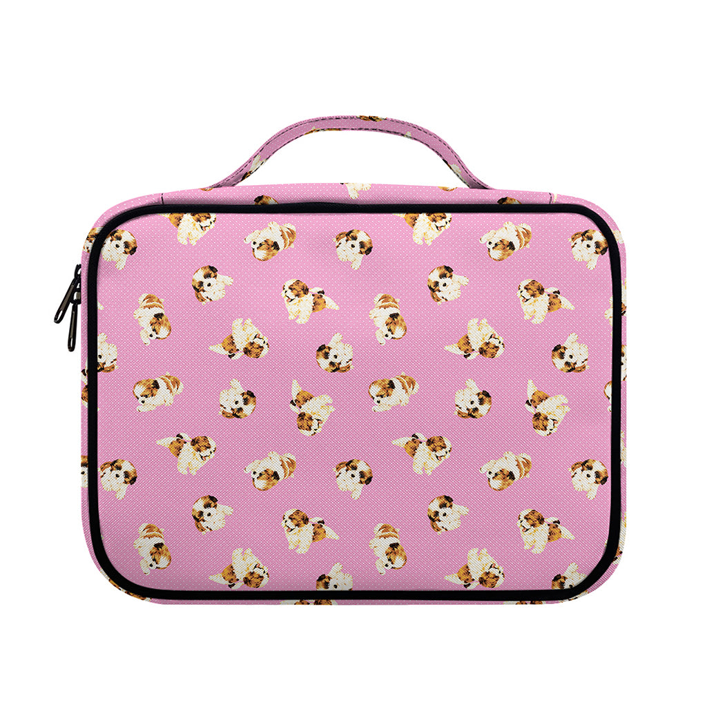 Cute Shih Tzu Pattern Print Briefcase Bible Bag