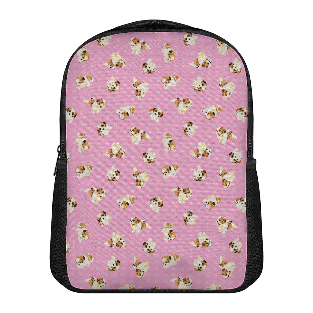 Cute Shih Tzu Pattern Print Casual Backpack
