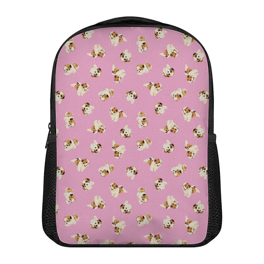 Cute Shih Tzu Pattern Print Casual Backpack