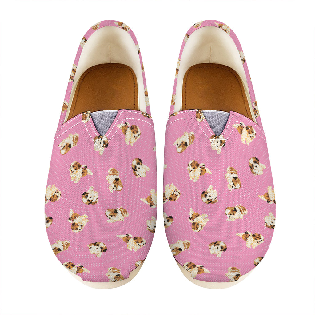 Cute Shih Tzu Pattern Print Casual Shoes