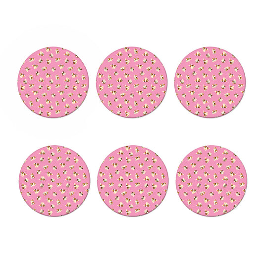 Cute Shih Tzu Pattern Print Coaster Set