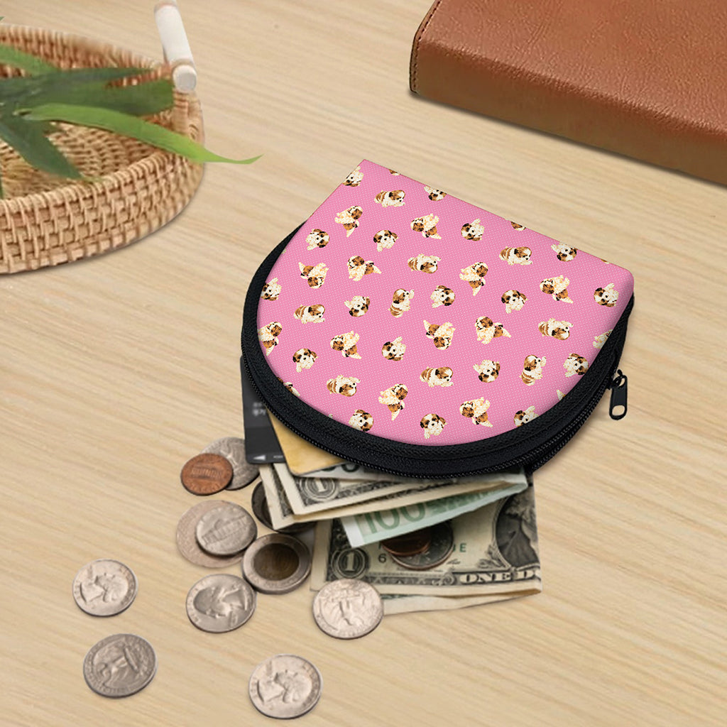 Cute Shih Tzu Pattern Print Coin Purse