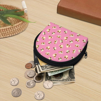 Cute Shih Tzu Pattern Print Coin Purse