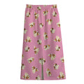 Cute Shih Tzu Pattern Print Cotton Front Slit Maxi Skirt