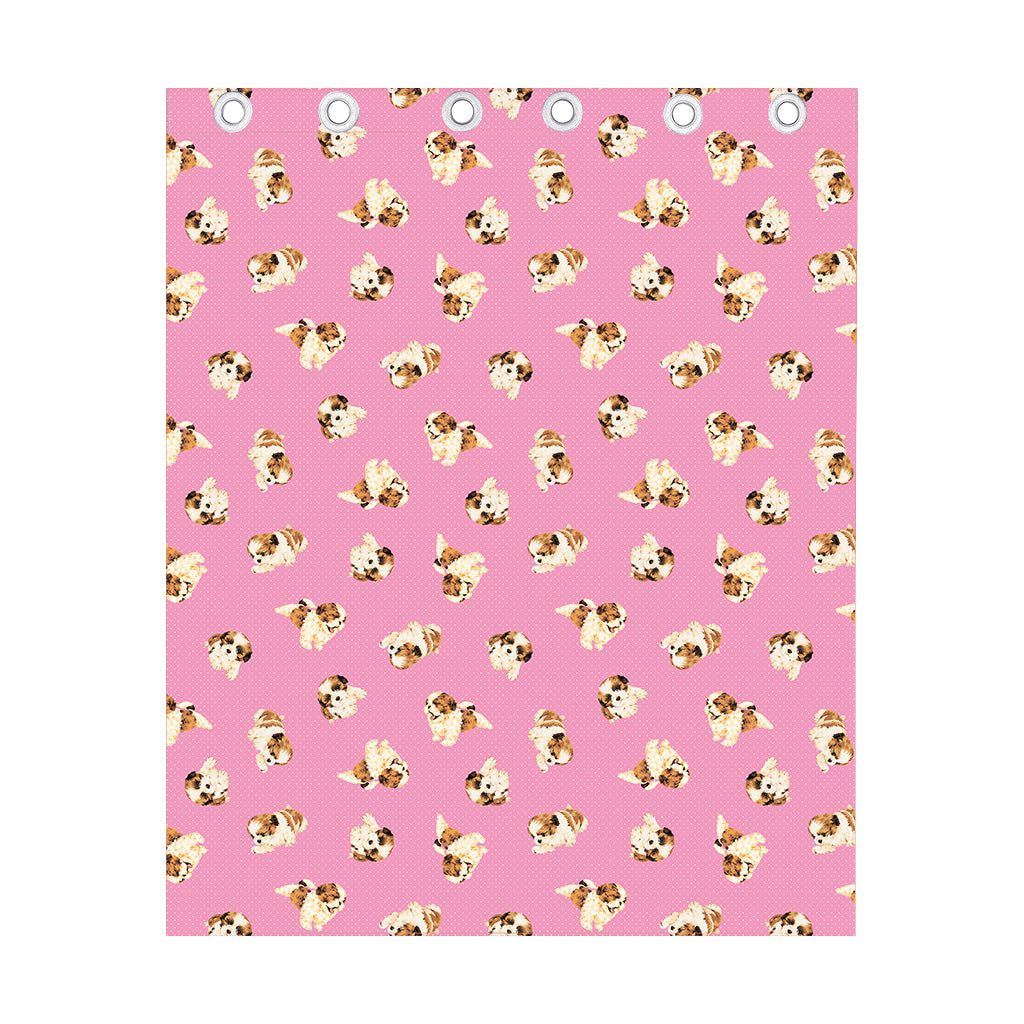 Cute Shih Tzu Pattern Print Curtain