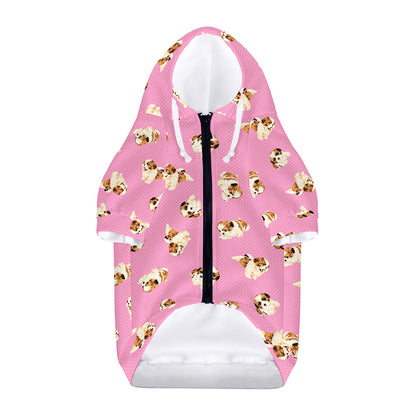 Cute Shih Tzu Pattern Print Dog Zip Up Hoodie
