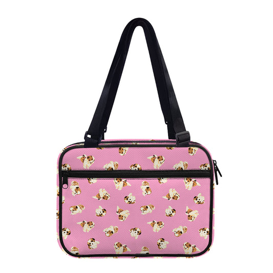 Cute Shih Tzu Pattern Print Double Strap Bible Bag