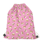 Cute Shih Tzu Pattern Print Drawstring Bag