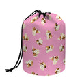 Cute Shih Tzu Pattern Print Drawstring Makeup Bag