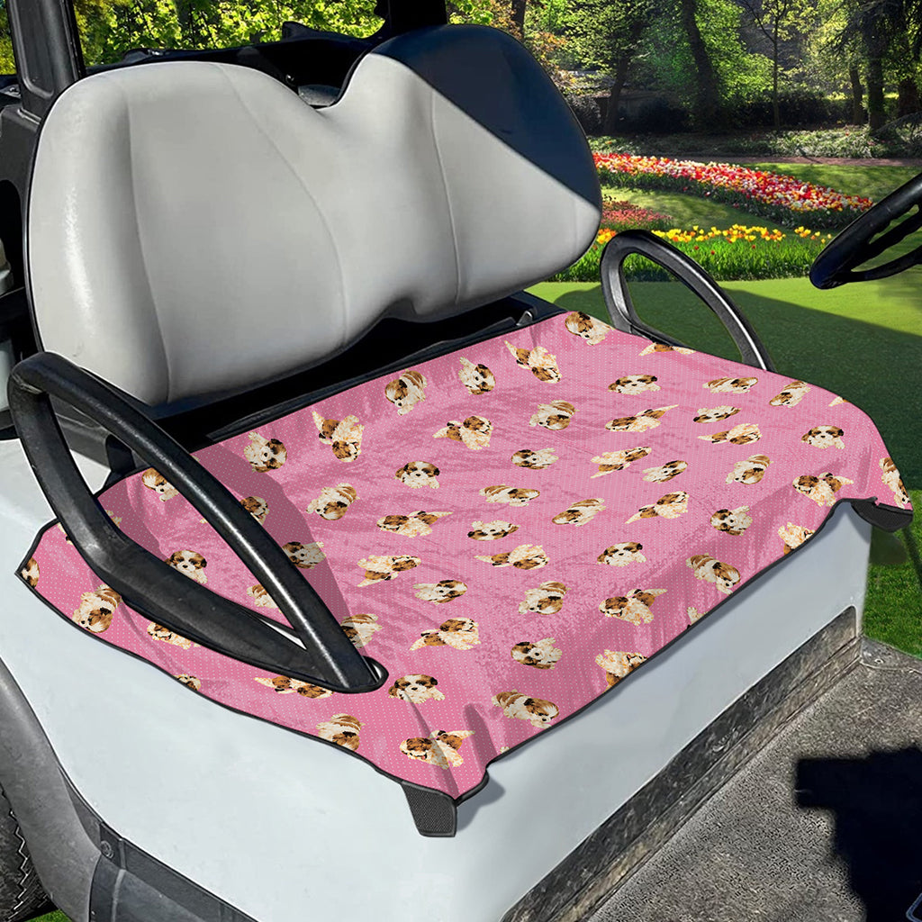 Cute Shih Tzu Pattern Print Golf Cart Seat Cover