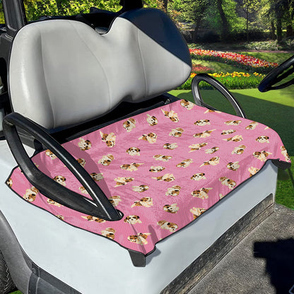 Cute Shih Tzu Pattern Print Golf Cart Seat Cover