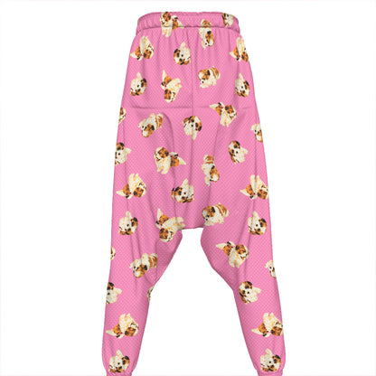 Cute Shih Tzu Pattern Print Hammer Pants
