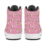 Cute Shih Tzu Pattern Print High Top Leather Sneakers