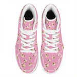 Cute Shih Tzu Pattern Print High Top Leather Sneakers