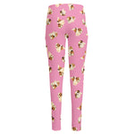 Cute Shih Tzu Pattern Print High-Waisted Pocket Leggings