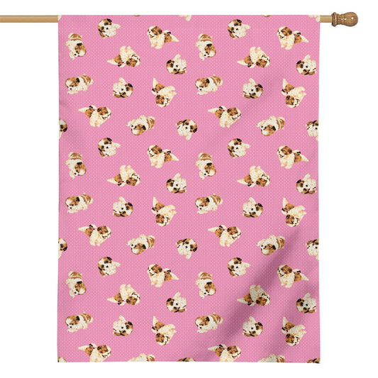 Cute Shih Tzu Pattern Print House Flag
