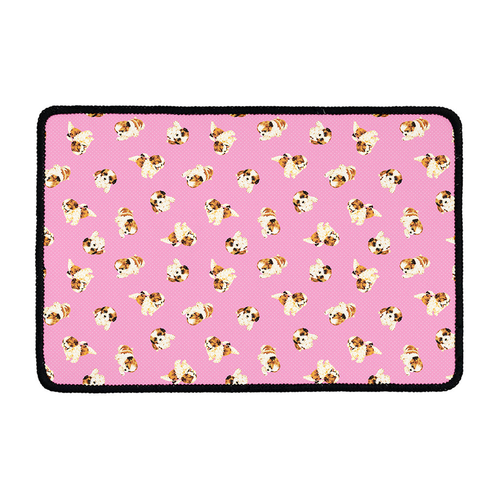 Cute Shih Tzu Pattern Print Kitchen Mat