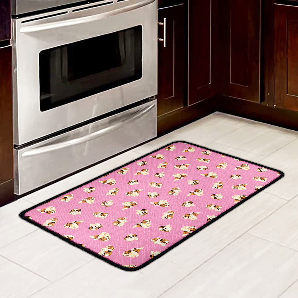 Cute Shih Tzu Pattern Print Kitchen Mat