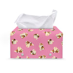 Cute Shih Tzu Pattern Print Leather Tissue Box Cover