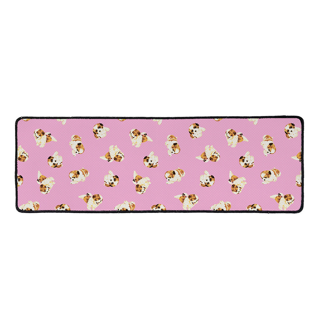 Cute Shih Tzu Pattern Print Long Kitchen Mat