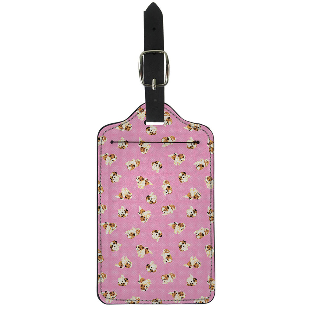 Cute Shih Tzu Pattern Print Luggage Tag