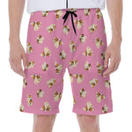 Cute Shih Tzu Pattern Print Men's Beach Shorts