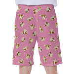 Cute Shih Tzu Pattern Print Men's Beach Shorts