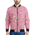 Cute Shih Tzu Pattern Print Men's Bomber Jacket