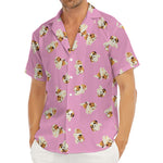 Cute Shih Tzu Pattern Print Men's Deep V-Neck Shirt