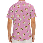 Cute Shih Tzu Pattern Print Men's Deep V-Neck Shirt