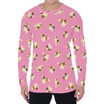 Cute Shih Tzu Pattern Print Men's Long Sleeve T-Shirt