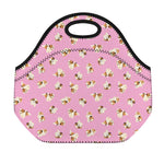 Cute Shih Tzu Pattern Print Neoprene Lunch Bag