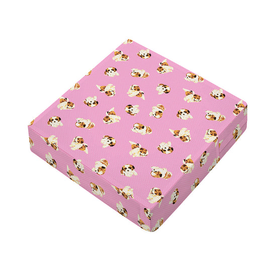 Cute Shih Tzu Pattern Print Outdoor Seat Cushion Cover