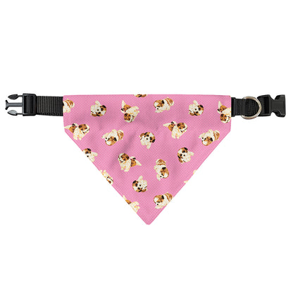 Cute Shih Tzu Pattern Print Over The Collar Dog Bandana