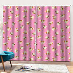 Cute Shih Tzu Pattern Print Pencil Pleat Curtains
