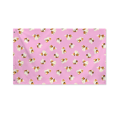 Cute Shih Tzu Pattern Print Polyester Flag